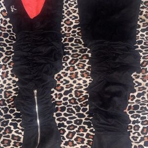 Gsuwoo stacked boots size 9